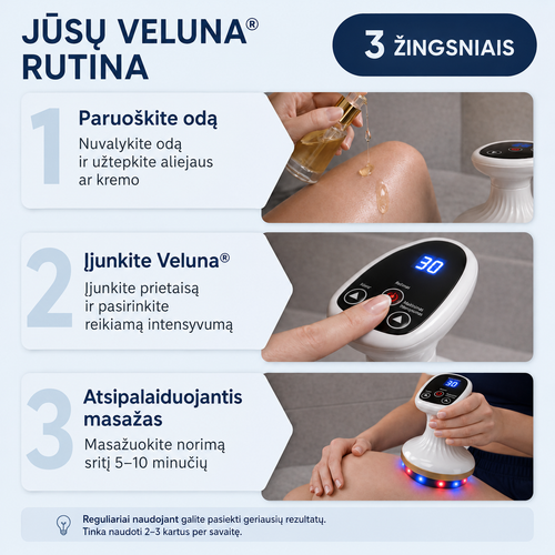 Veluna anticeliulitinis elektrinis masažuoklis