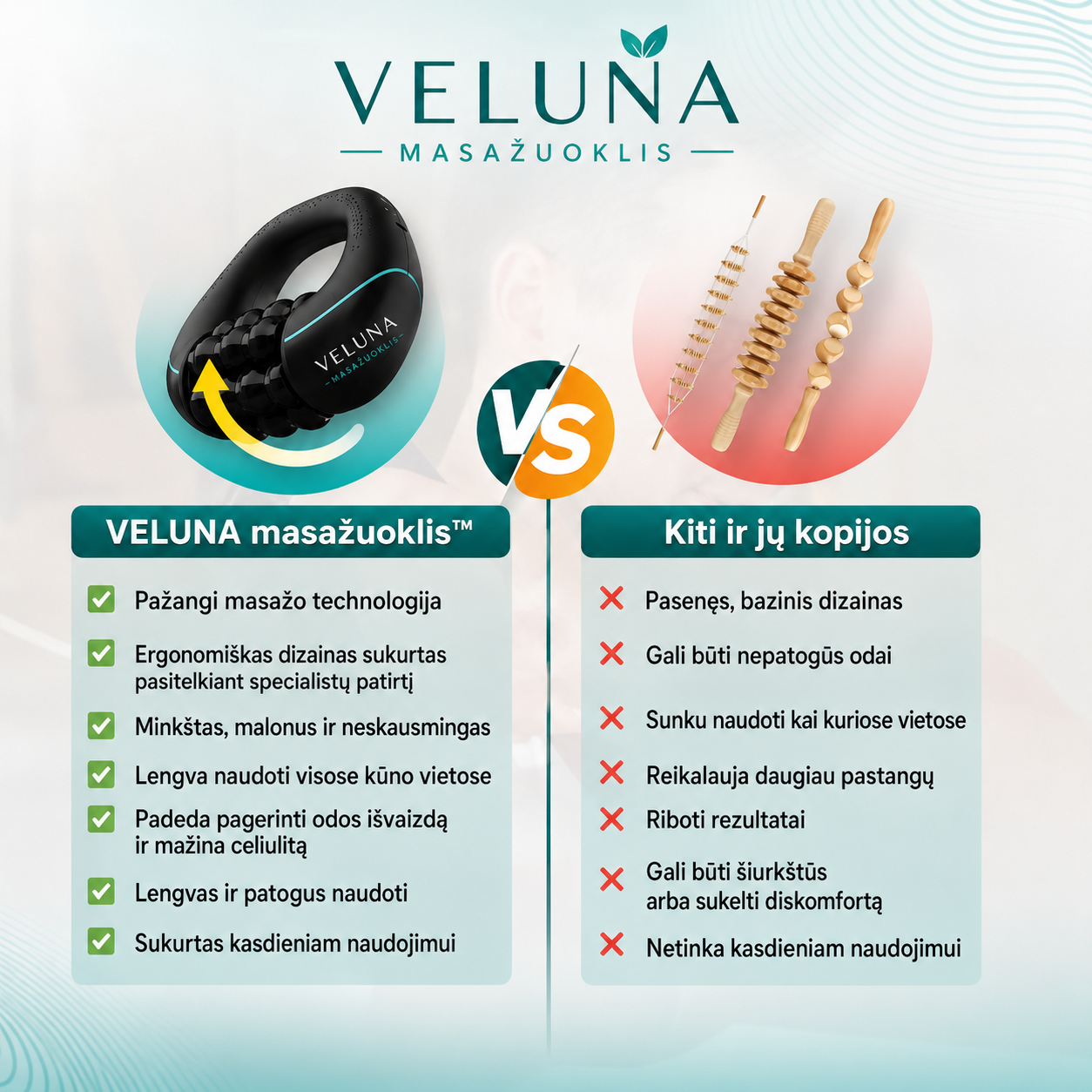 Veluna anticeliulitinis masažuoklis